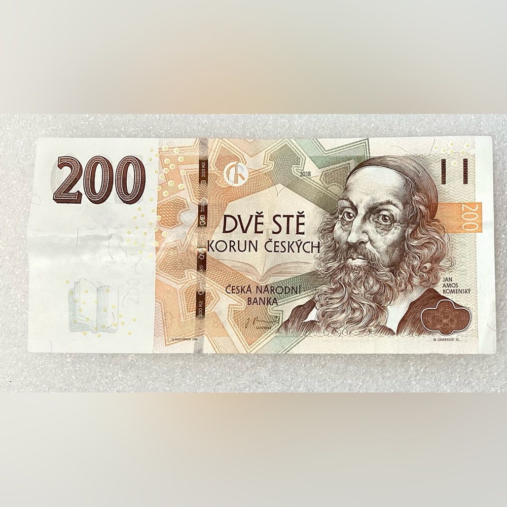 Czech currency Banknote 200 Korun Ceskych 2018 Circulated